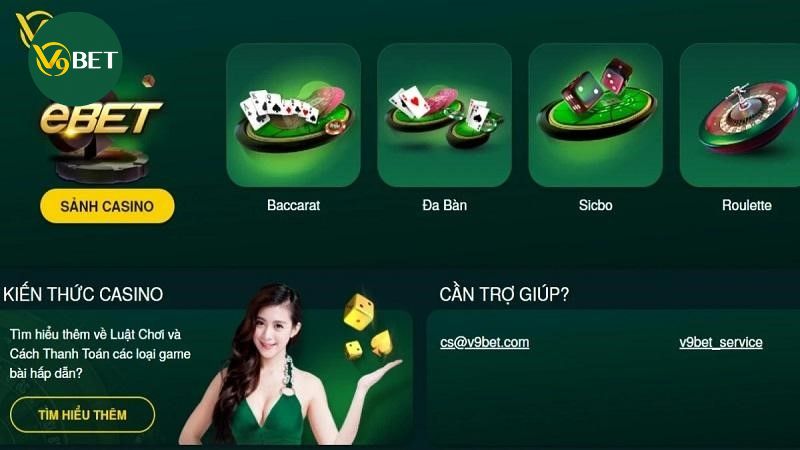 Giới thiệu cho anh em đôi nét sơ lược về sảnh casino trực tuyến V9bet